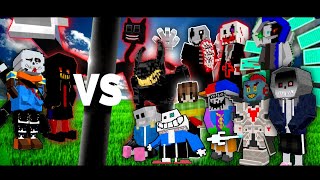 INK SANS and ERROR SANS vs CARTOON CAT and BEAST BENDY and ALL UNDERTALE CHARACTERS!