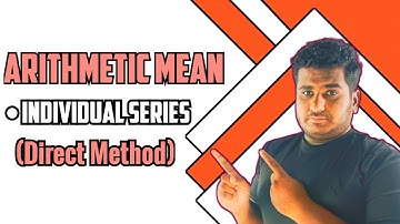 ARITHMETIC MEAN - DIRECT METHOD - INDIVIDUAL SERIES | HORIZON CLASSES