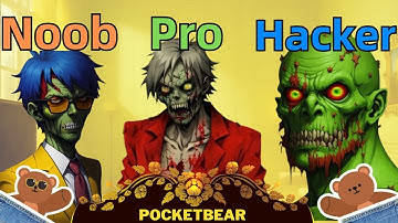 NOOB vs PRO vs HACKER - Zombie Master: Survival Game | @PocketBear470