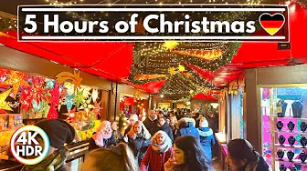 🎄 5 Hours of The Best Christmas Markets in Germany🎅4K-HDR 60FPS Christmas Walks December 2024