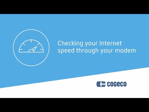 Checking your internet speed through your modem