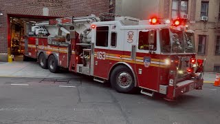 FDNY Tower Ladder 163 responding