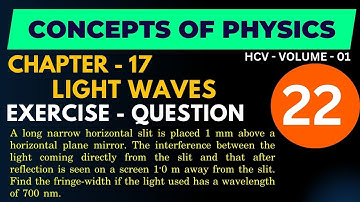 Concepts of Physics(HCV) Chapter 17 Q.No. 22 - Lloyds mirror - Vivek Phalke PHYSICS