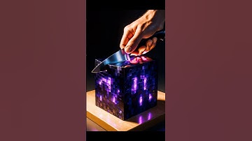 Satisfying ASMR Cutting Crying Obsidian ✨ | Minecraft Magic #ASMR #Satisfying #Minecraft