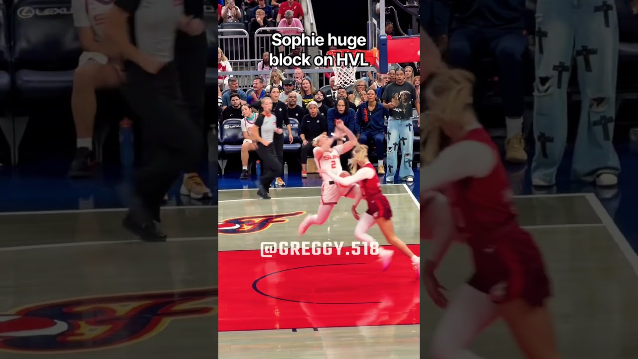 ⁣Sophie chase down block #caitlinclark #basketball #wnba