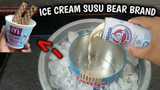 Cara Membuat ES KRIM SUSU BEAR BRAND tanpa kulkas!