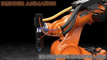 ARIANDESIGN - Blender animation - 3D printing robotic arm