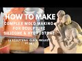 HOW TO MAKE A COMPLEX MOLD for Sculpture - Silicone and Hydrostone / Plaster, Handmade Mould