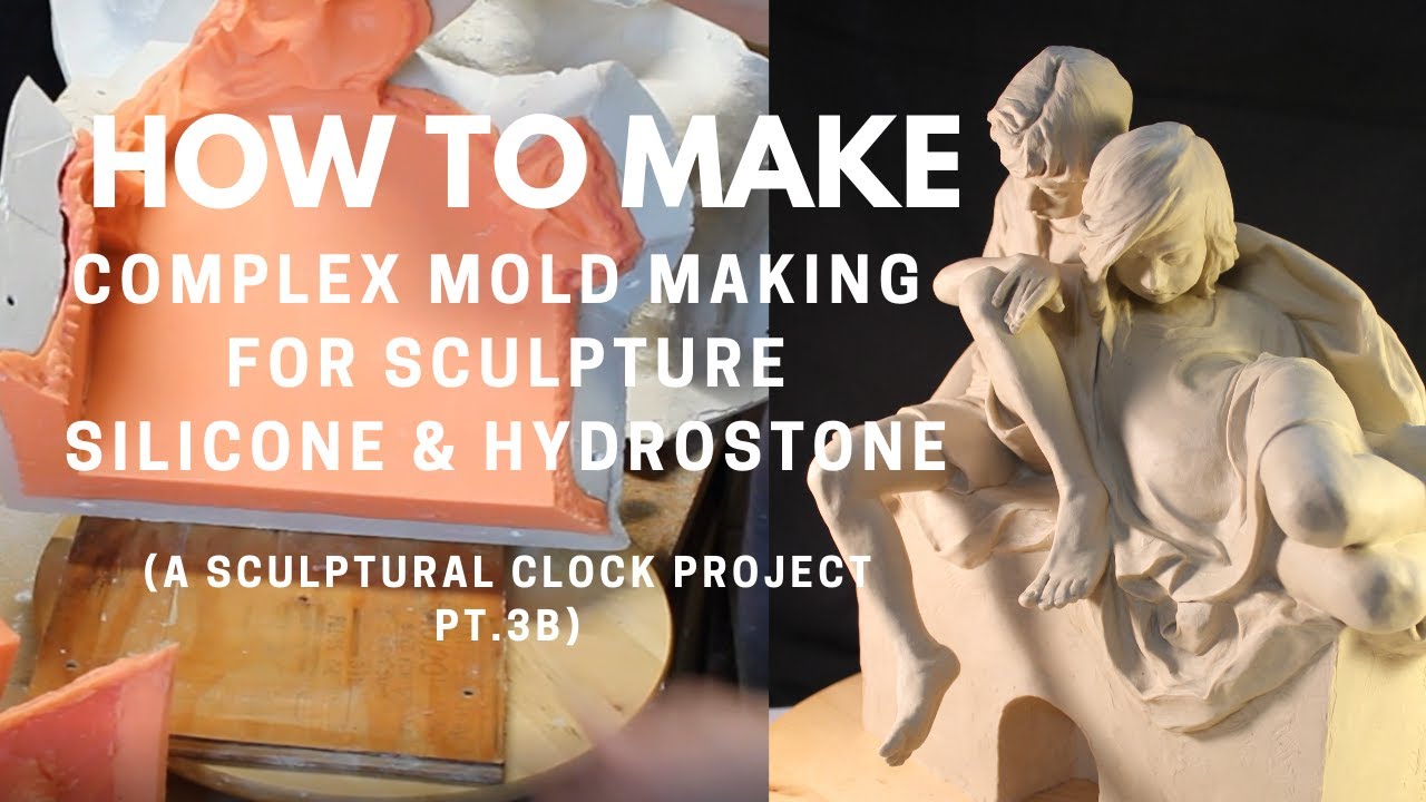 HOW TO MAKE A COMPLEX MOLD for Sculpture - Silicone and Hydrostone /  Plaster, Handmade Mould 