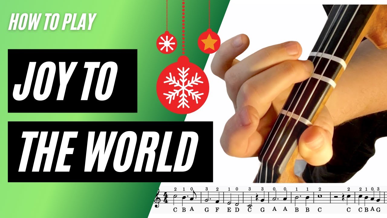 How to play JOY TO THE WORLD on VIOLIN // An easy play along TUTORIAL ...