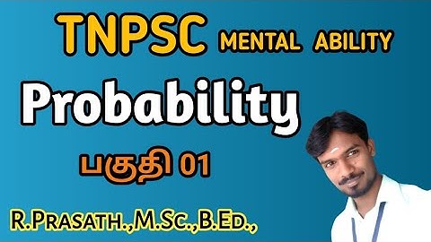 Probability Model Questions | Tnpsc Exam | DEO | GROUP 1 | GROUP 2 | GROUP 4 | Part 01