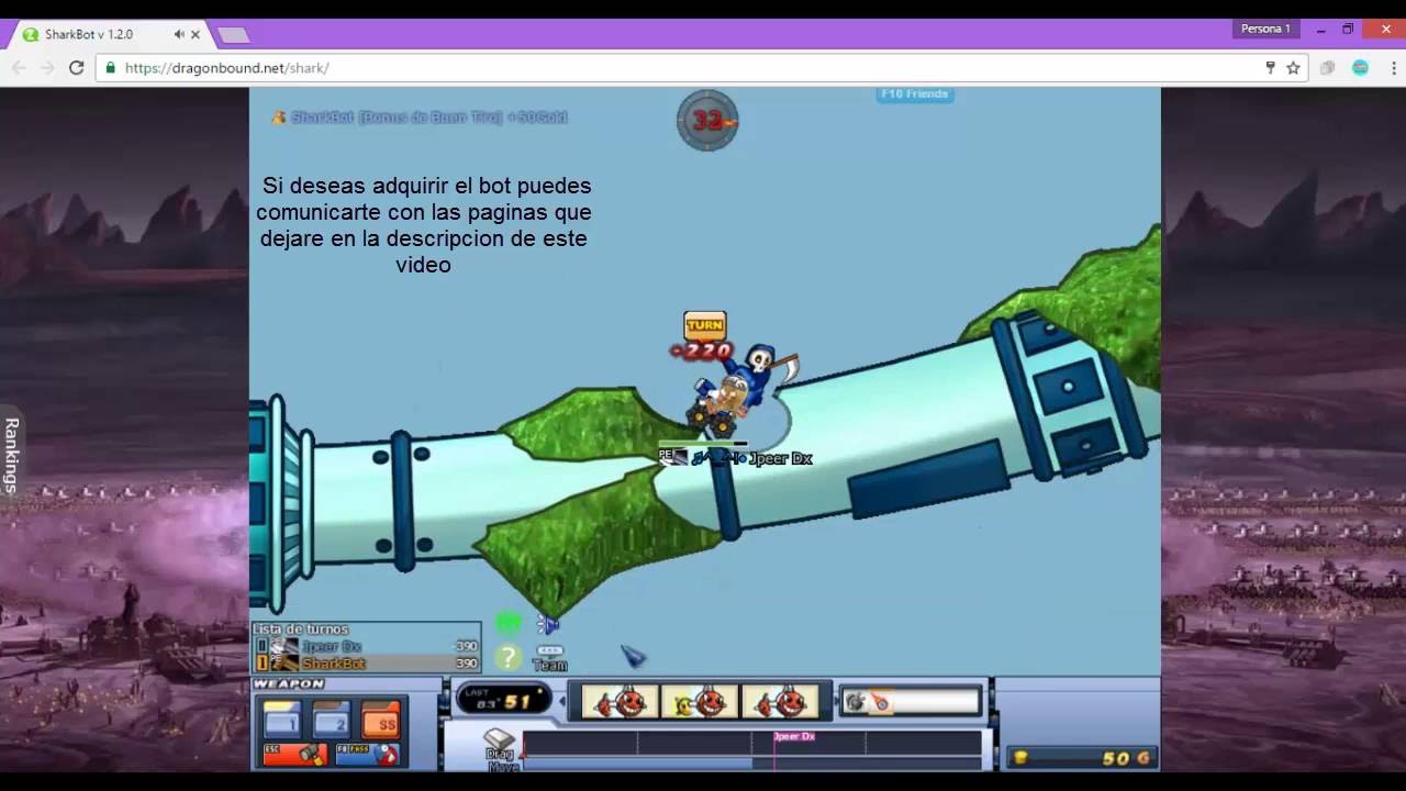 Hack Dragonbound Tiros Perfetos - SharkBot