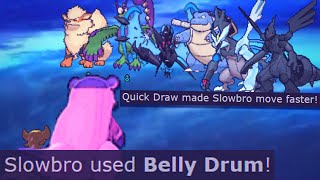 BELLY DRUM QUICK CLAW + QUICK DRAW SLOWBRO! Pokemon Showdown Sweep