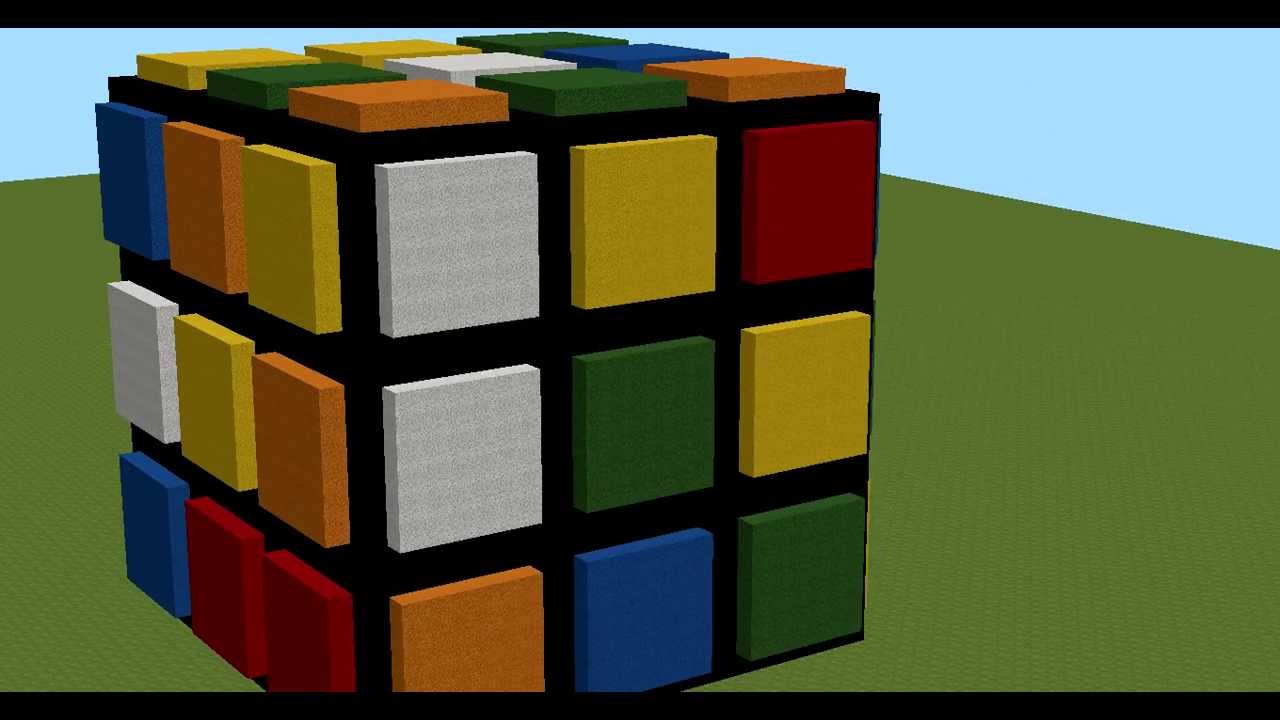 Minecraft Rubix Cube Pixel Art Youtube