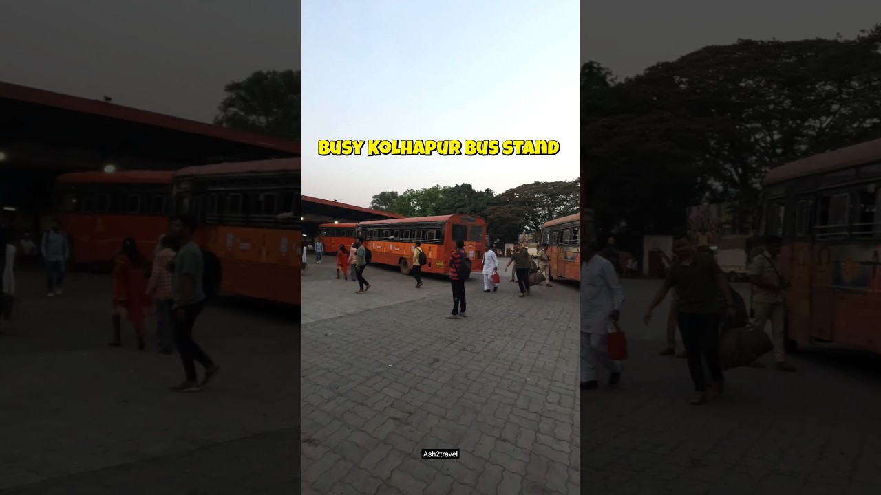 Kolhapur CBS Bus Stand | Busy Bus Stand 
