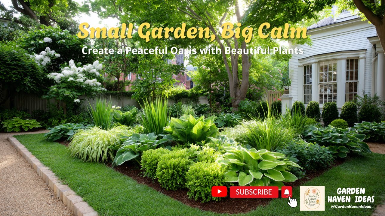 Маленький сад, большое спокойствие 🌿✨ Создайте мирный оазис с прекрасными растениями 🌸🍃