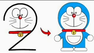How to draw Doraemon From Number 2 | Doraemon drawing | How to draw Doraemon | Doraemon ki drawing