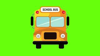 School Bus Green Screen Animation Video - No Copyright