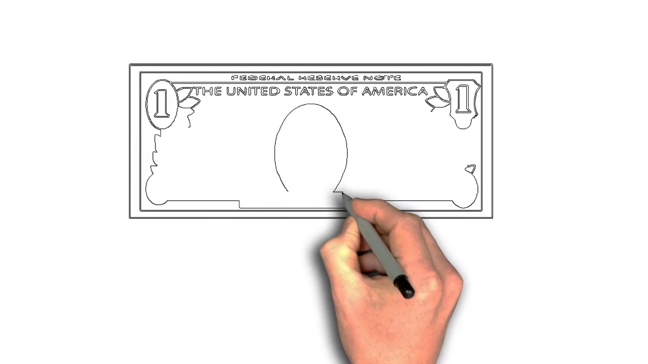 1 dollar bill drawing - YouTube