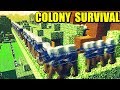 TRAVESÍA DE MONTAÑA + 400 COLONOS - COLONY SURVIVAL | Gameplay Español