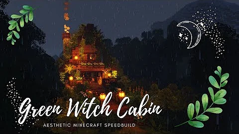 Aesthetic Minecraft  | Speedbuild | Green Witches ...