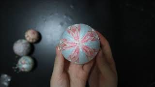 Temari ball making process