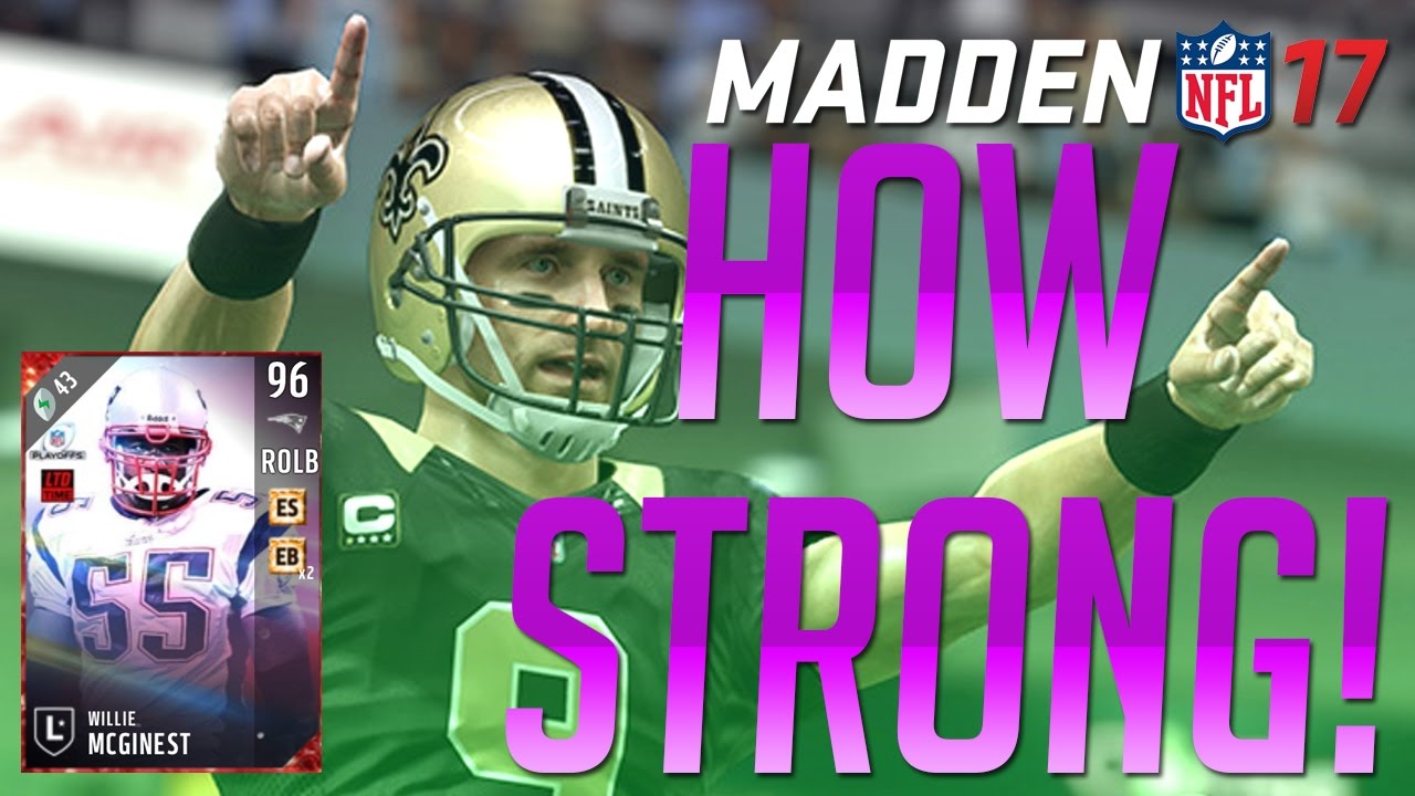 New Playoff Legend Review - Brees + McGinest in Madden 17!
