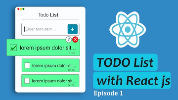 React Todo List App Tutorial - Beginner React JS Project based learning