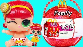 LOL Surprise McDonalds Lil Sister \& Happy Meal Toys | Toy Egg Videos