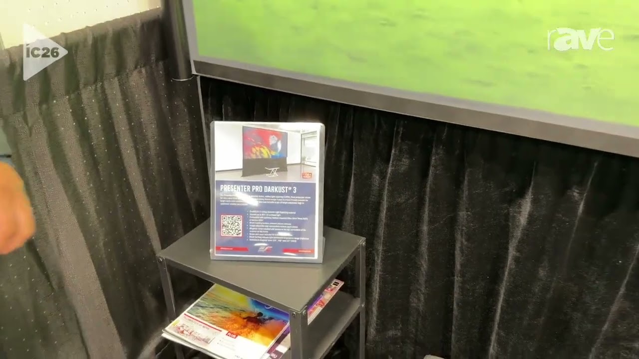 InfoComm 2026: Elite ProAV Shows Presenter Pro DarkUST 3 Portable CLR Projection Screen