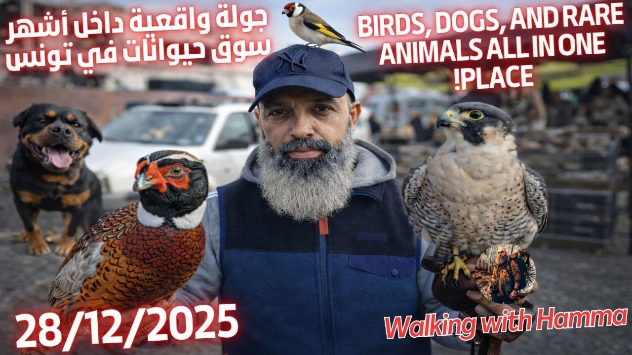 سوق منصف باي  طيور، كلاب، وحيوانات نادرة في مكان واحد Birds, dogs, and rare animals 28/12/2025