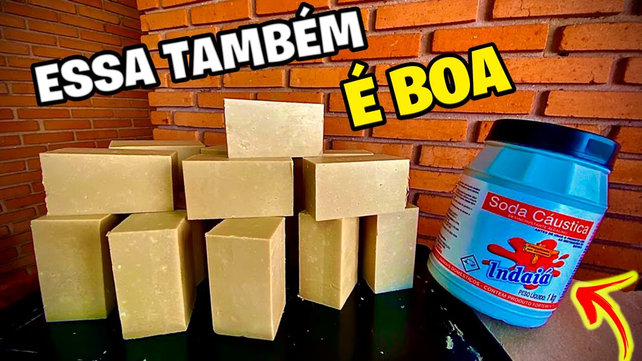 NOVO MÉTODO DE FAZER SABÃO CASEIRO COM SODA INDAIÁ 70%