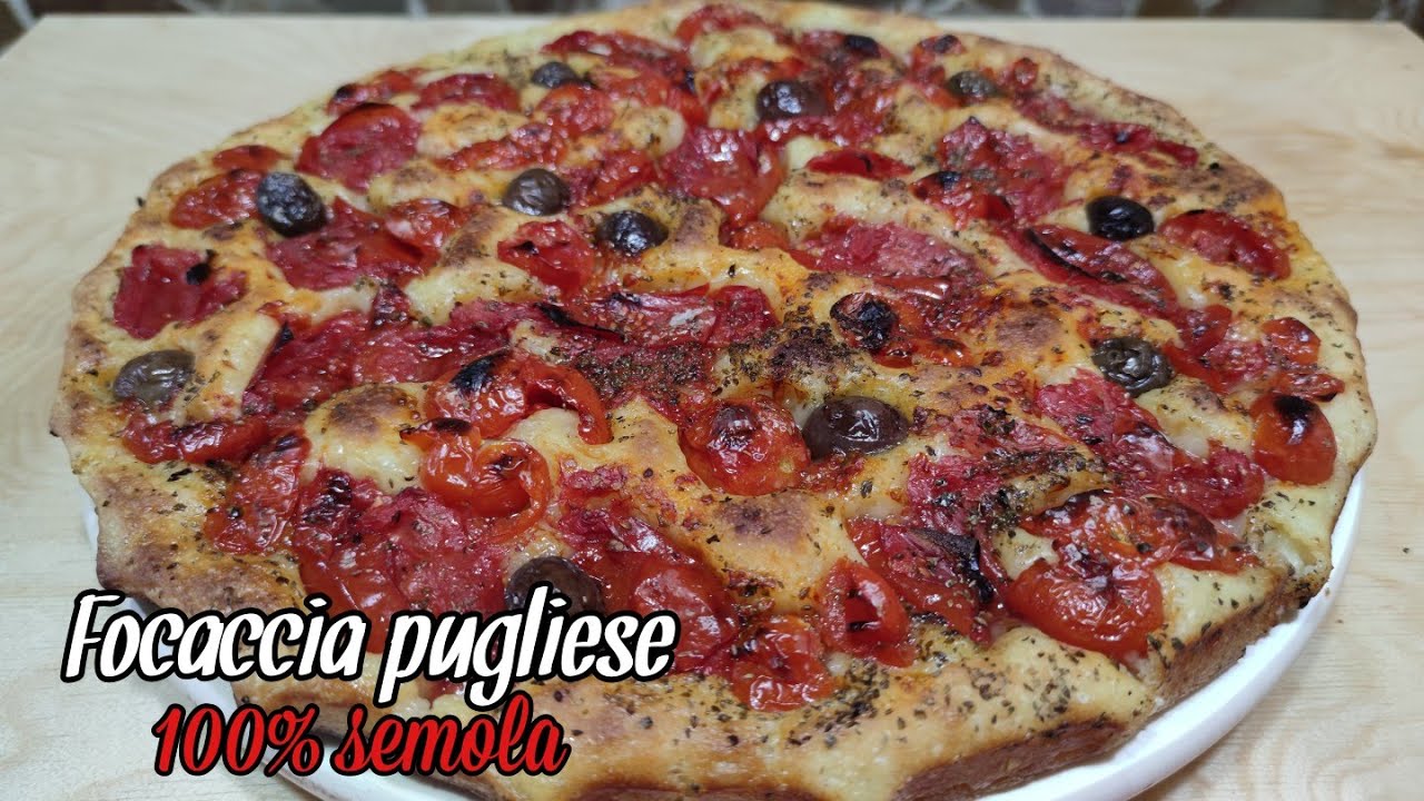 Focaccia Pugliese 100% semola - croccante ed irresistibile - Sfizi & Delizie