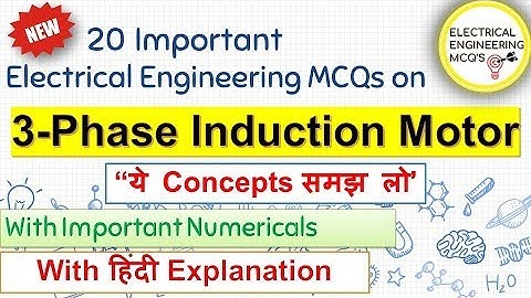 20 Important MCQs on 3-Phase Induction Motor | Three Phase Electrical Machines MCQs |🔴हिंदी