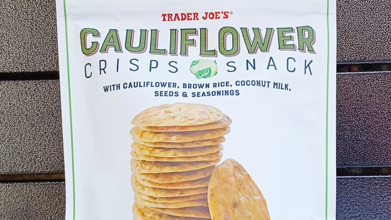 Trader Joe's Cauliflower Crisps Snack Review YouTube