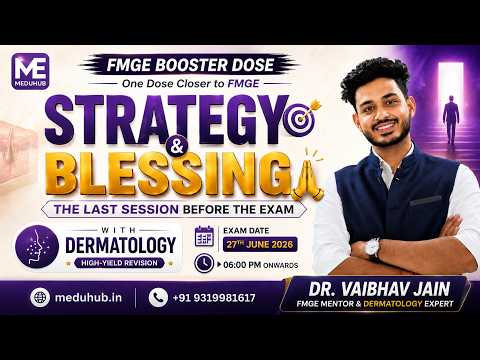 Dermatology PYQ & PYT Marathon FMGE 2026 | Dr. Vaibhav Jain | High-Yield Booster Dose