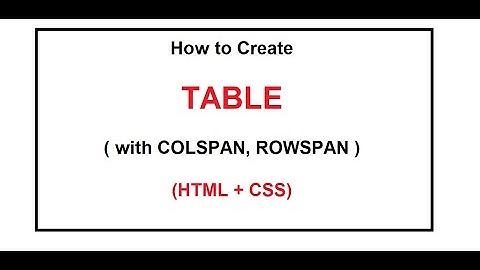 HTML CSS Tutorial | HTML Table using colspan, rowspan | O-Level, A-Level Course | NIELIT DELHI