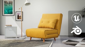 Yellow Sofa - Timelapse Creation | Blender & Unreal Engine 5
