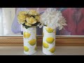 MOD PODGE NAPKINS | DOLLAR TREE VASE | DIY CENTERPIECE