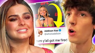 Fans REACT to Addison Rae UFC event \& she tweets THIS + Bryce Hall RESPONDS to ex's new RELATIONSHIP