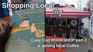 Shopping Local Book Shop Part 2 | A day out | Getting local coffee | an artist&#39;s life by the sea