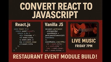 Any Restaurant Template - JavaScript Lesson 4: Build an Event Module with Vanilla JavaScript