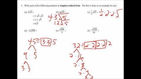 Algebra I - Unit #9, Lesson #1 - Square Roots and Radicals