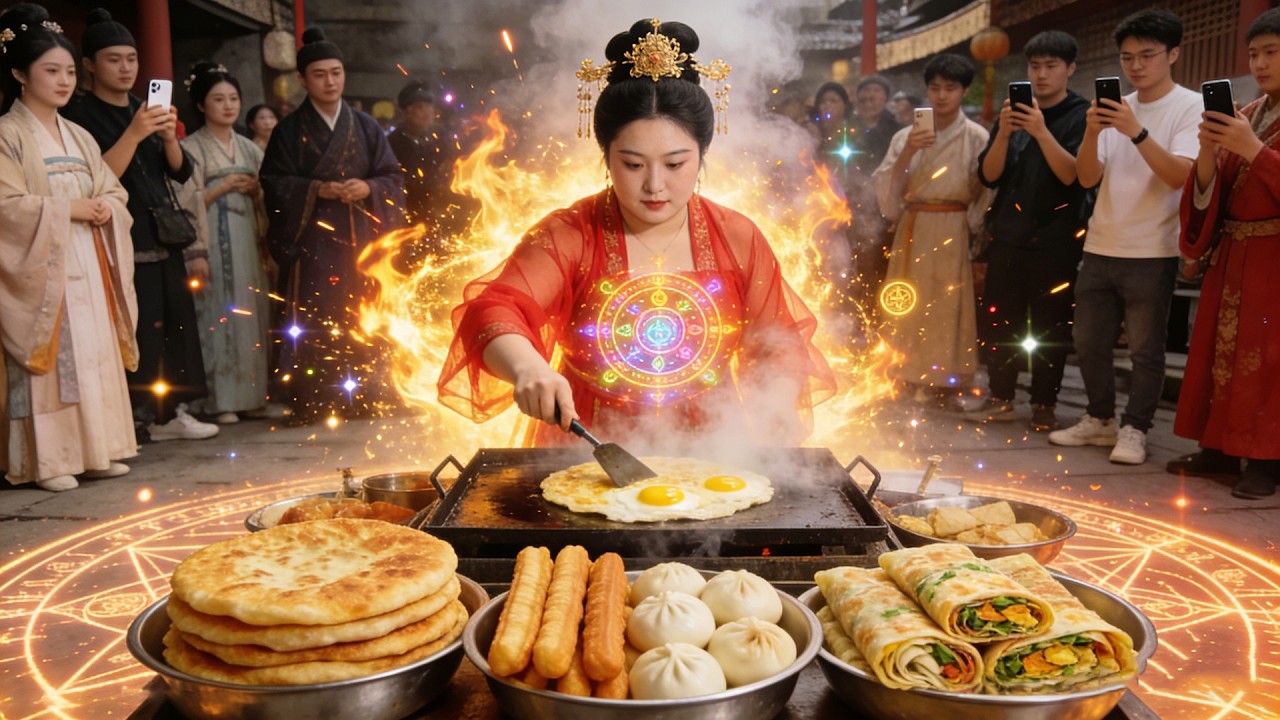 Terlempar dari sumur kuno ke zaman now, Yang Guifei jadi selebgram berkat jualan sarapan! #drama