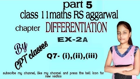 class 11 maths RS aggarwal chapter Differentiation ex-2A part 5