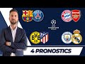 Pronostic foot ligue des champions 14 de finale  mes 4 pronostics  ligue des champions 