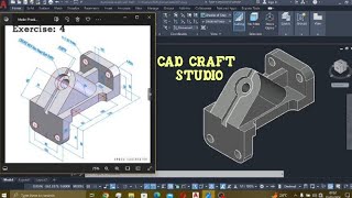 AutoCAD 3D Mechanical Bracket Modeling Tutorial | Exercise 4 | Beginner to Intermediate