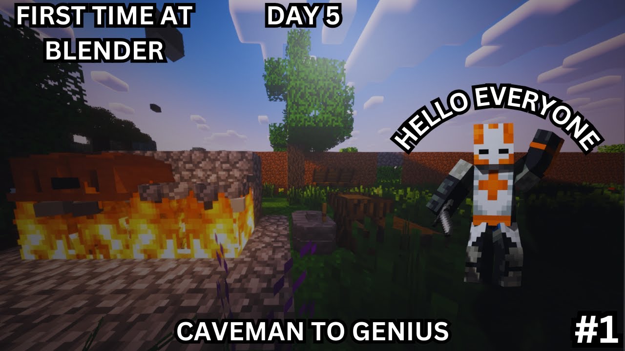 caveman to genius | modded minecraft | episode 1 - YouTube