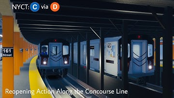NYCT: C via D Line | Reopening Action Along on the Concourse Line