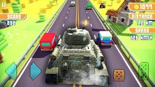 EPIC TANK | Blocky Highway: Traffic Racing - iPhone/iOS/Android Gameplay screenshot 1